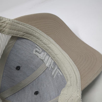 Stihl Trucker Hat Gray Beige One Size Mesh Back Silver Logo Snapback Workwear