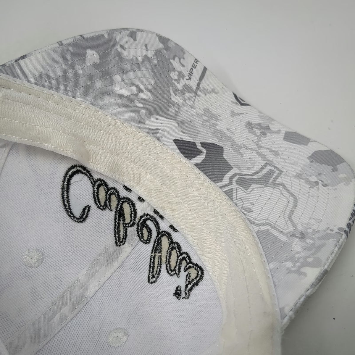 Cabela's CLUB Trucker Hat Gray Viper Snow Camo Mesh Snapback One Size Hunting