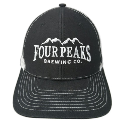 Richardson Trucker Hat Black White One Size Mesh Back Four Peaks Brewing Co