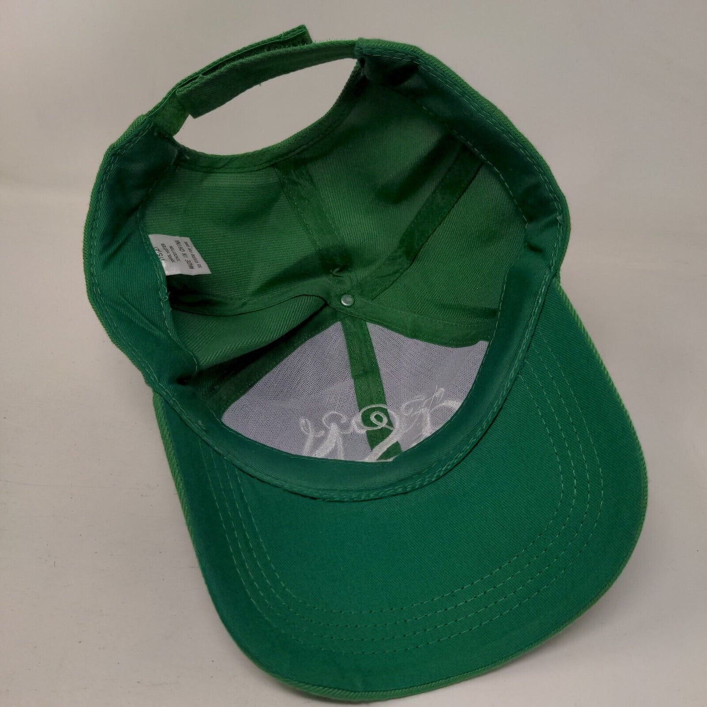 Monogram Strapback Hat Green One Size Embroidered Clover 6 Panel