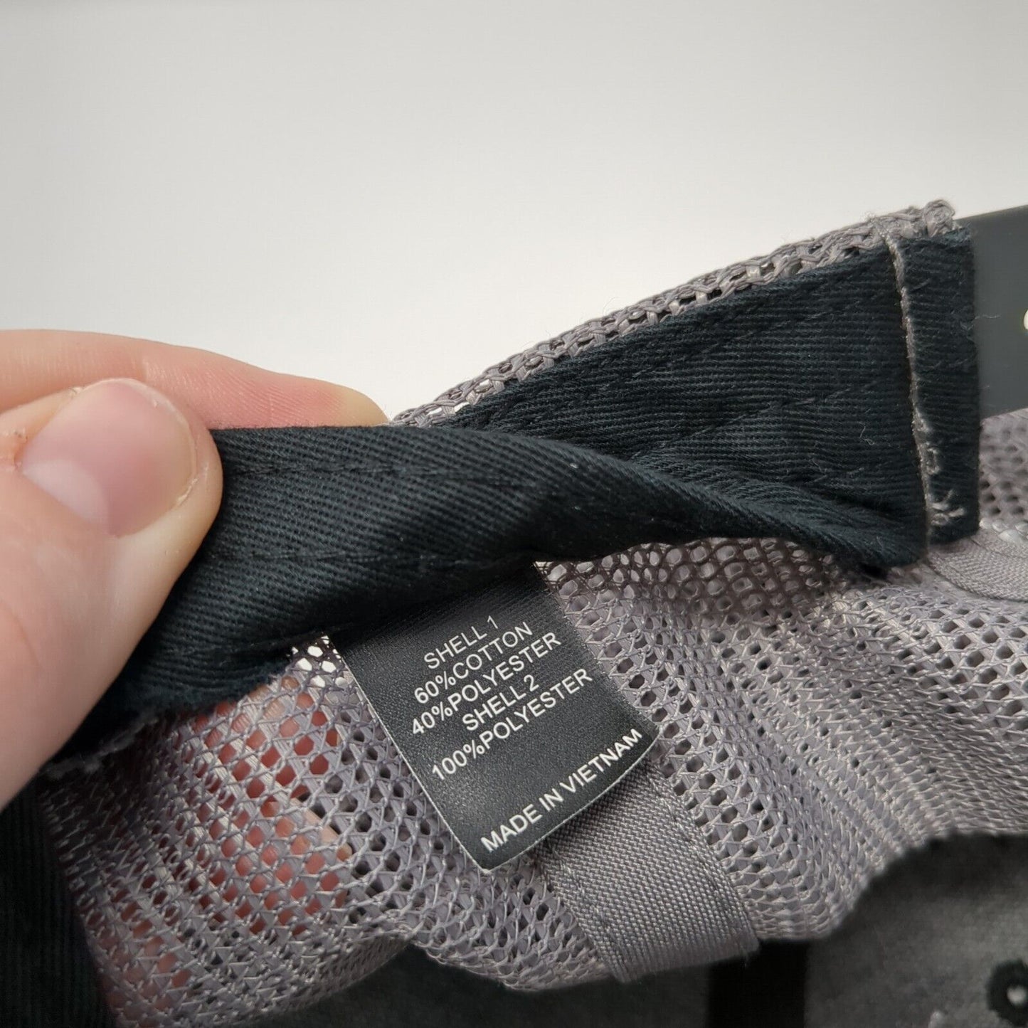 NB Snapback Mesh Back Trucker Hat Black One Size Embroidered Letters