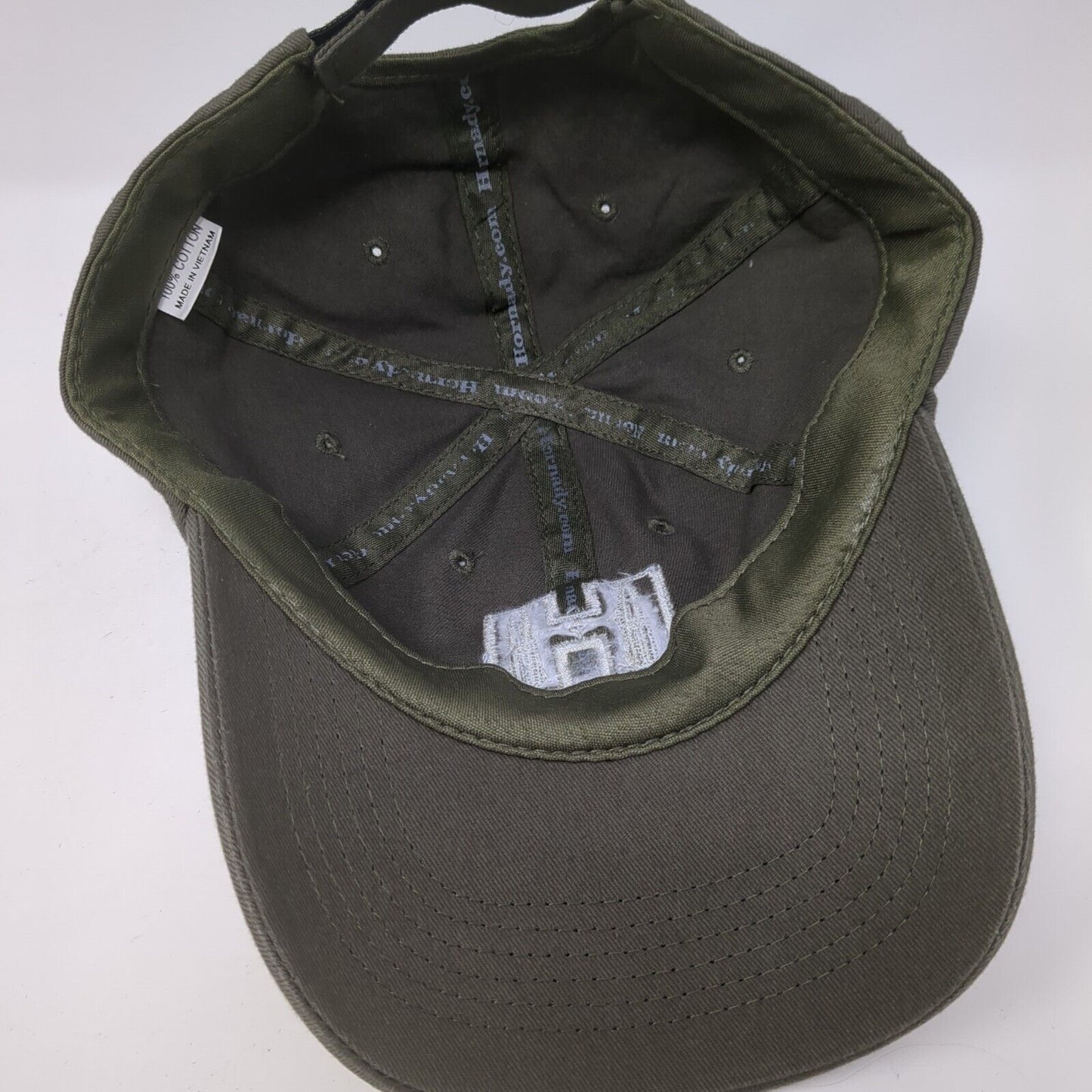 H Hornady Strapback Hat Green One Size Adjustable Embroidered 6 Panel