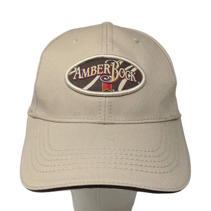 Amber Bock Men's Slideback Hat Tan Size OSFA Embroidered Logo 100% Cotton Beer