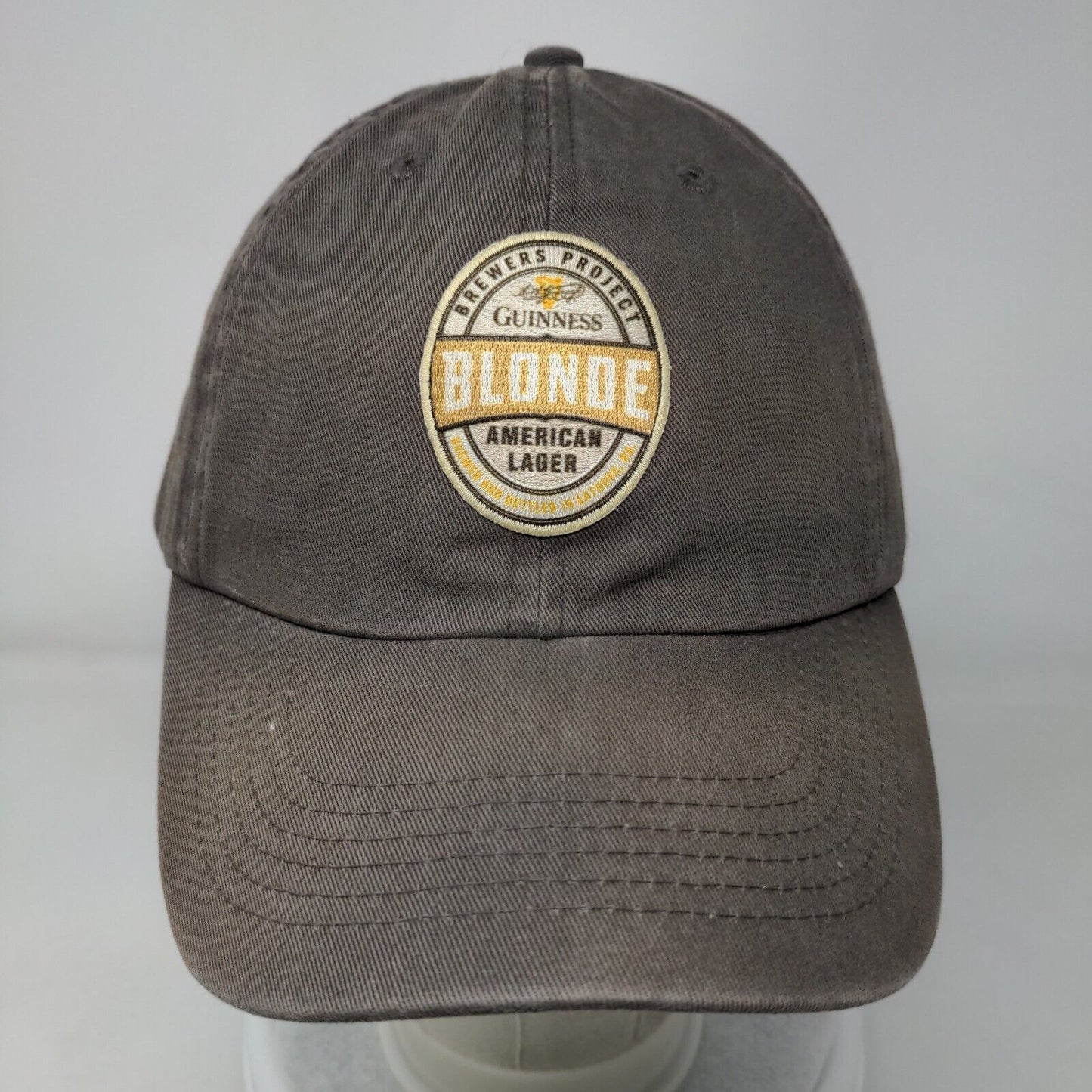 Guinness Blonde Slideback Hat Gray OSFM Adjustable Quake City Caps