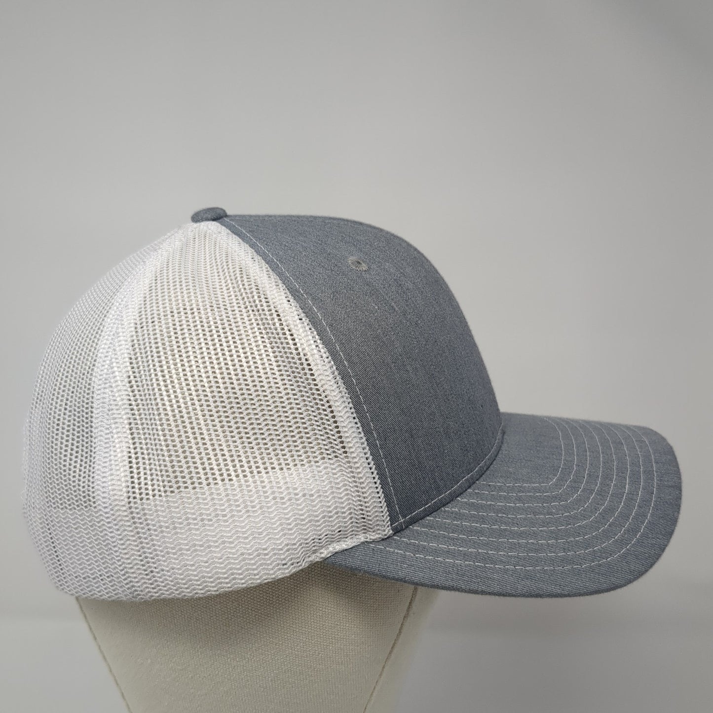 Valor ID Snapback Trucker Hat Gray One Size Adjustable Mesh Back Richardson