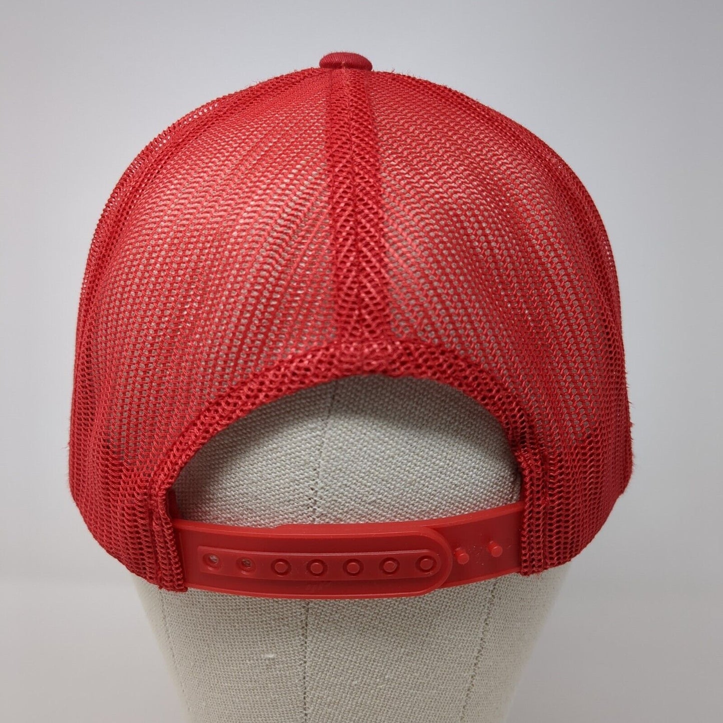 Comrade Snapback Mesh Back Trucker Hat Red One Size Colorblock Yupoong
