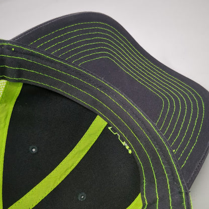 Vermeer Rocky Mountain Trucker Hat Black Yellow One Size Mesh Snapback Logo Cap