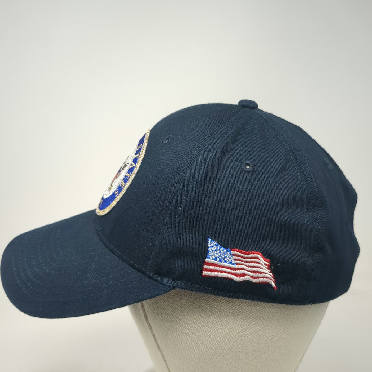 K&S Unique US Navy Seal Baseball Cap Blue One Size American Flag Side Patch Hat