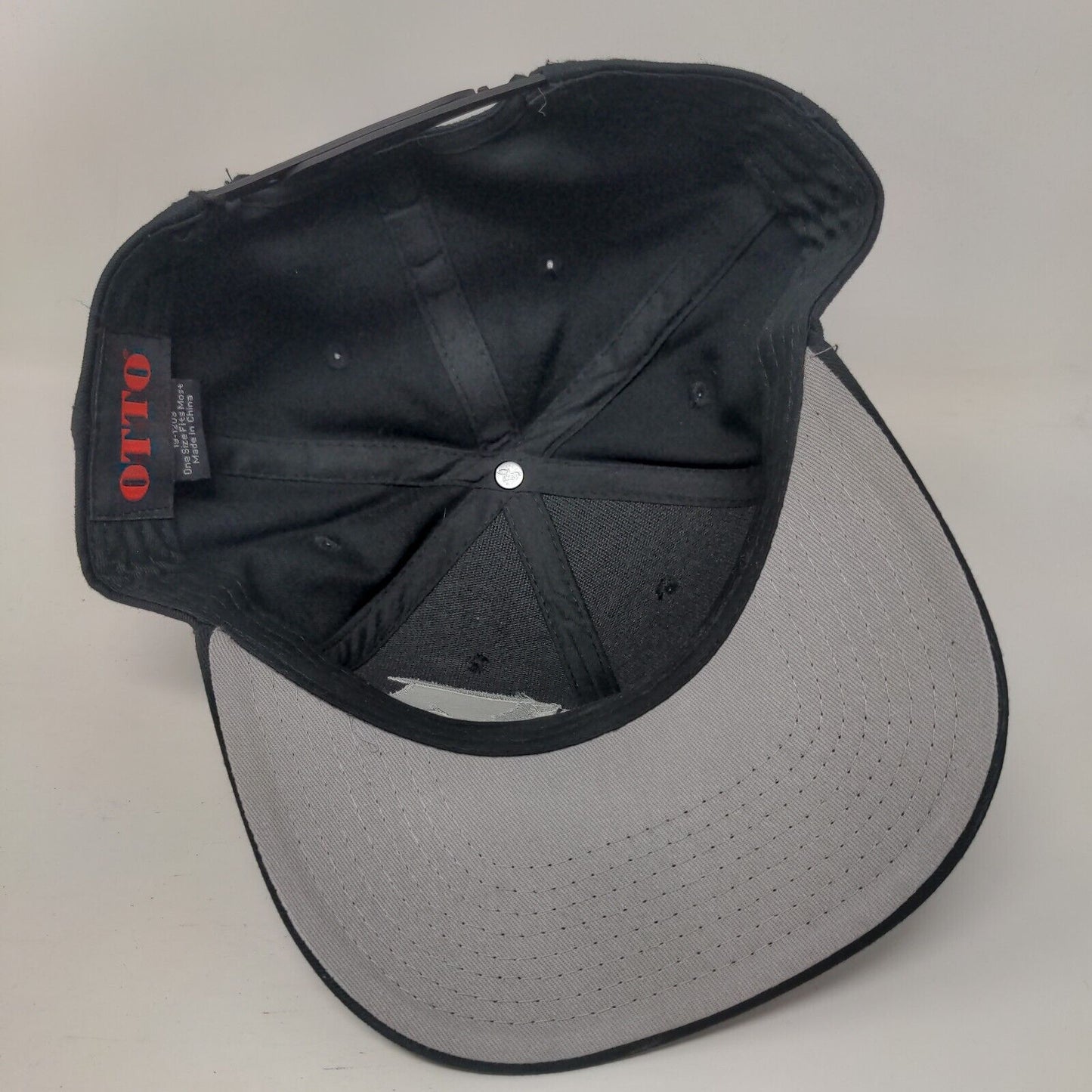 I'D Golf Snapback Hat Black OSFM Adjustable Embroidered 6 Panel Otto