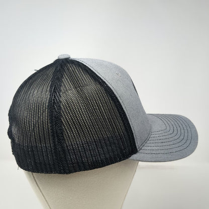 Richardson Trucker Hat Gray One Size Twisted Timber Mesh Snapback Patch Logo