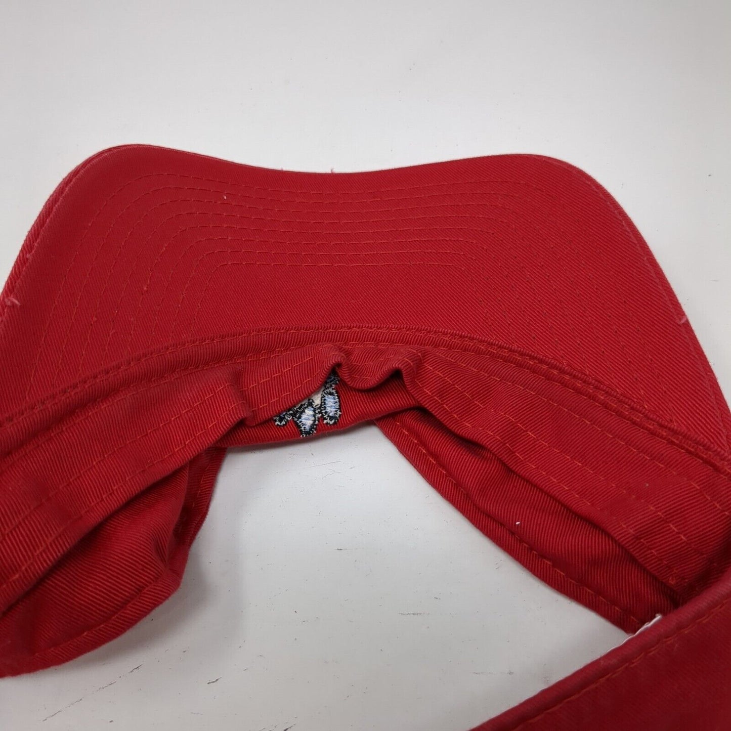 Paw Print Strapback Sun Visor Hat Red One Size Adjustable Embroidered