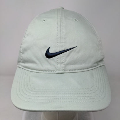 Nike Swoosh Slideback Hat Green OSFM Heritage 86 Dri-Fit Leather Strap