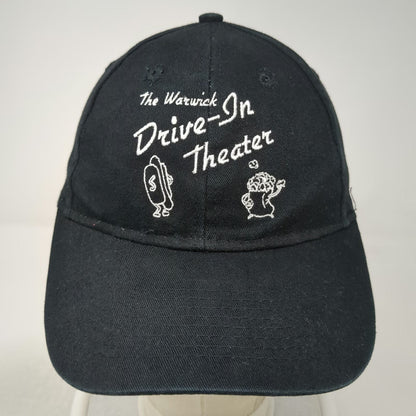 KC Baseball Cap Black One Size Strapback Cotton Warwick Drive-In Theater Hat