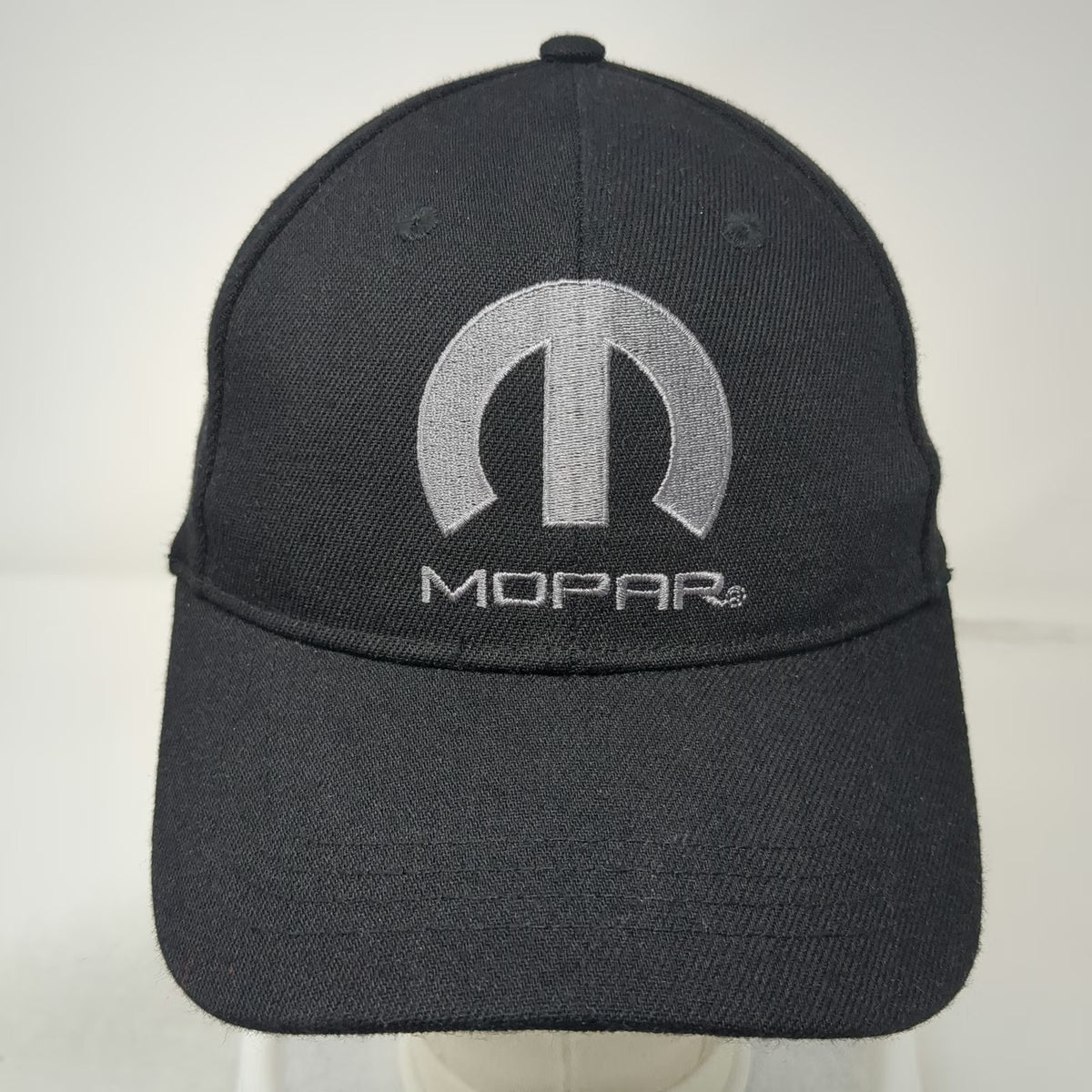 Open Road Brands Mopar Baseball Cap Black One Size Slideback Logo Polyester Hat