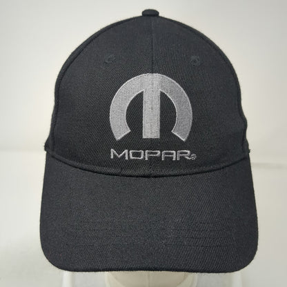 Open Road Brands Mopar Baseball Cap Black One Size Slideback Logo Polyester Hat