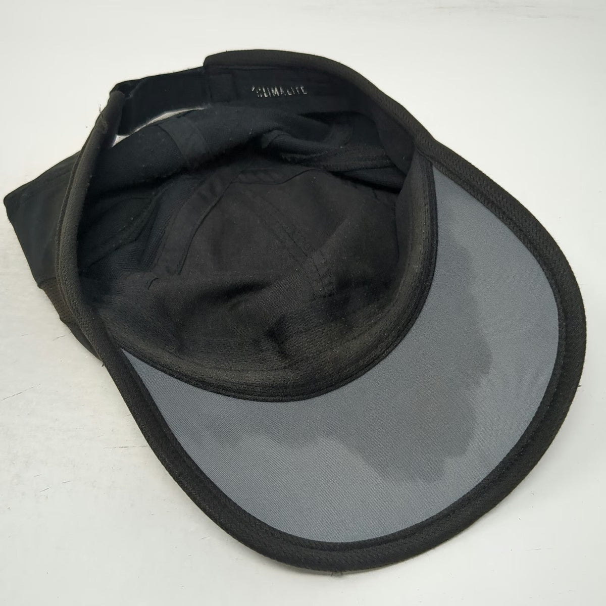 Adidas Baseball Cap Black One Size Climalite Strapback Embroidered Logo Hat