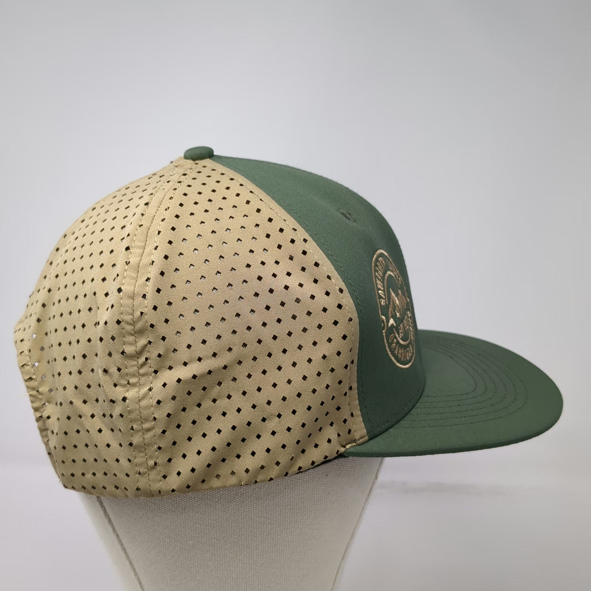 Spacecraft Trucker Hat Green One Size Sawtooth Lodge Idaho Grandjean Snapback