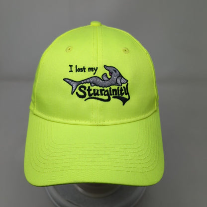 I Lost My Sturginity Schwartz Sturgeon Pond Strapback Hat Green OSFA Adjustable