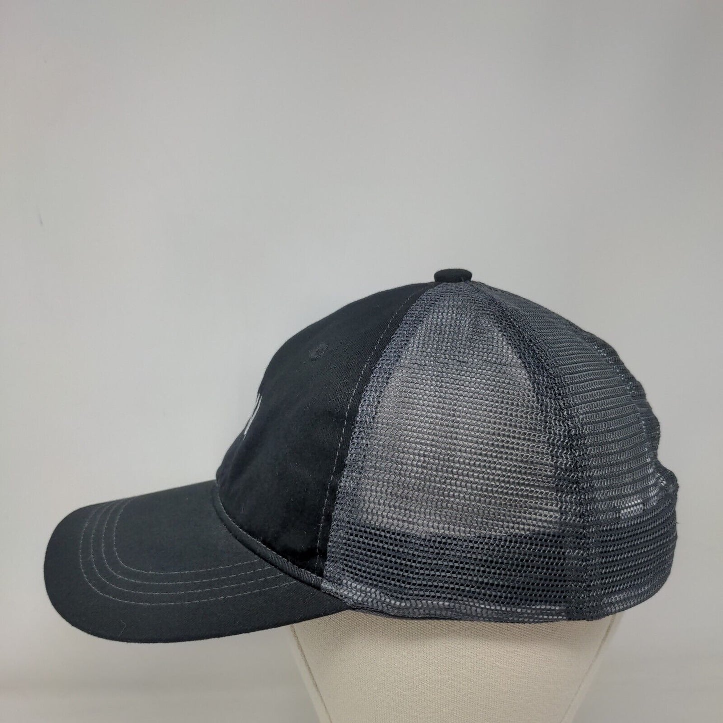Mana Snapback Trucker Hat Black One Size Embroidered Port Authority