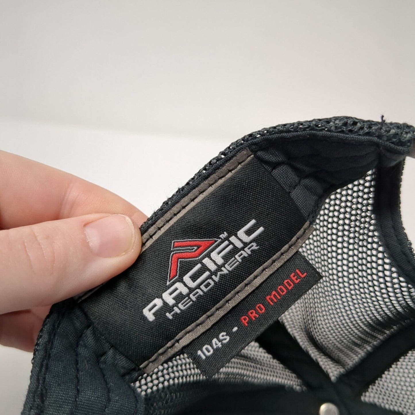 Pacific Headwear Snapback Mesh Back Trucker Hat Gray One Size Embroidered