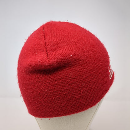 Corid Amprolium Knit Beanie Hat Red One Size Stretch Embroidered