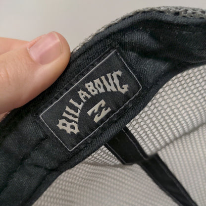 Billabong Snapback Trucker Hat Gray One Size Adjustable Mesh Back 6 Panel