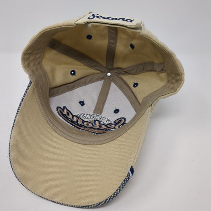Arizona Sedona USA Strapback Hat Tan One Size Adjustable Embroidered 6 Panel