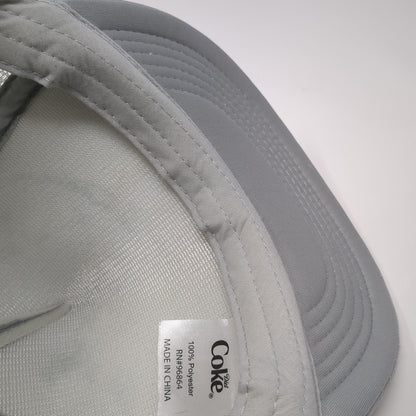 Diet Coke Snapback Mesh Back Trucker Hat Gray One Size Solid Adjustable