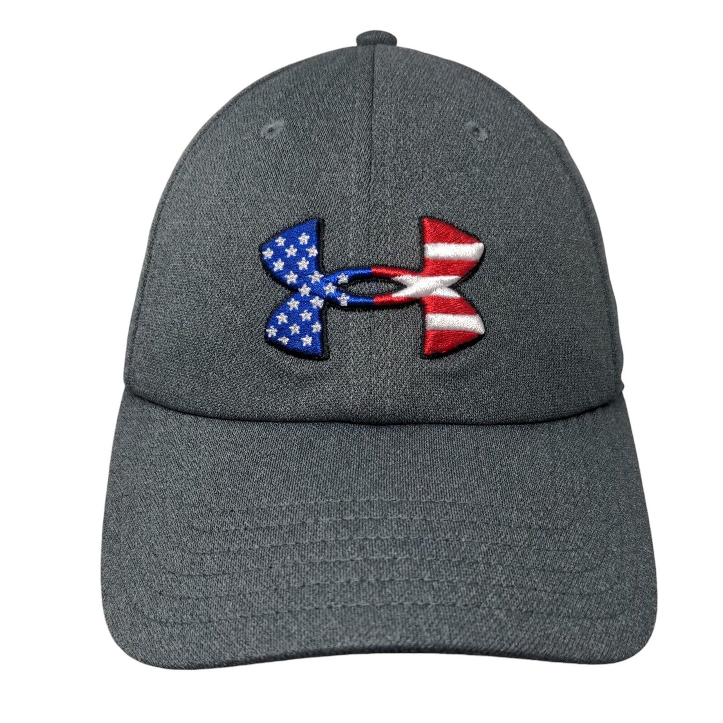 Under Armour USA Flag Slideback Hat Gray OSFM Embroidered Blitzing