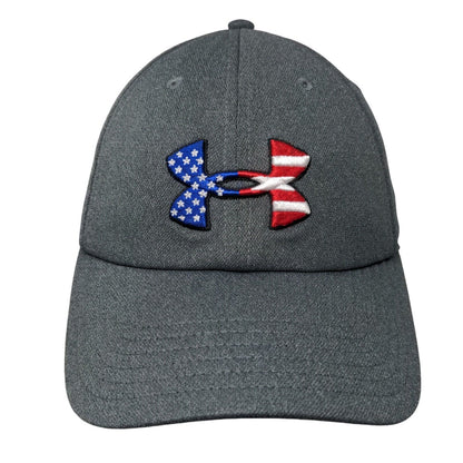 Under Armour USA Flag Slideback Hat Gray OSFM Embroidered Blitzing
