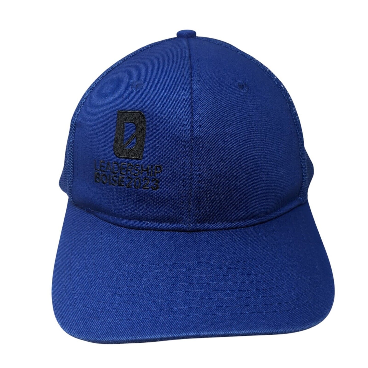 Leadership Boise 2023 Snapback Trucker Hat Blue One Size Adjustable Mesh Back