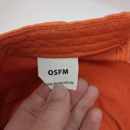 Unbranded Slideback Baseball Cap Orange One Size Adjustable Embroidered Fish