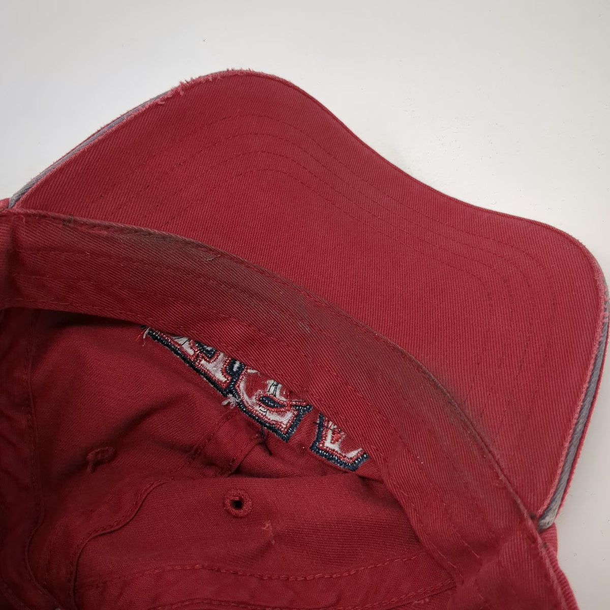 Sonoma Baseball Cap Red One Size USA Stars Strapback Cotton Distressed Hat