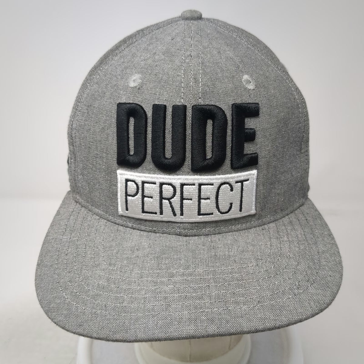 Dude Perfect Snapback Gray One Size Hat 2021 Tour Flat Brim Printed Undervisor