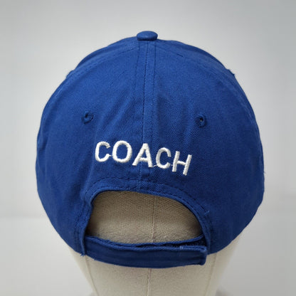AIM Coach Strapback Hat Blue One Size Adjustable Embroidered Cap America