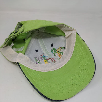 Aruba One Happy Island Strapback Hat Green 58cm Adjustable Embroidered