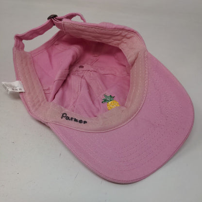 Pineapple Slideback Hat Pink One Size Embroidered Adjustable Dalix