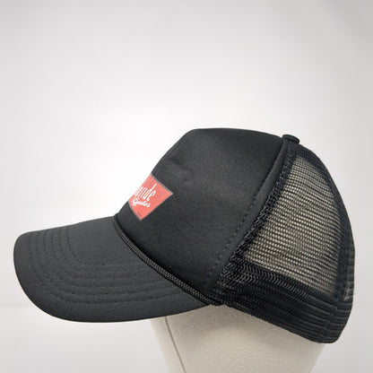 Joyride Cycles Snapback Rope Trucker Hat Black One Size Mesh Back