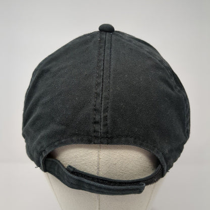 Dorfman Pacific Headwear Strapback Hat Black One Size Adjustable Blank