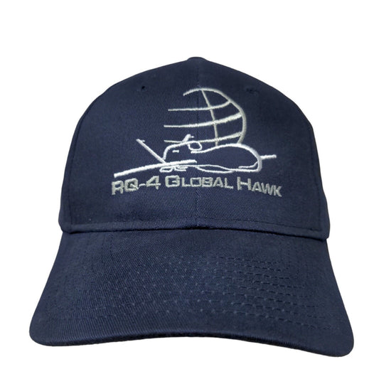 Otto Collection Men's Strapback Hat Blue OSFM Embroidered RQ-4 Global Hawk Logo