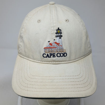 Beige Baseball Cap One Size Cape Cod Lighthouse Embroidered Strapback Cotton Hat