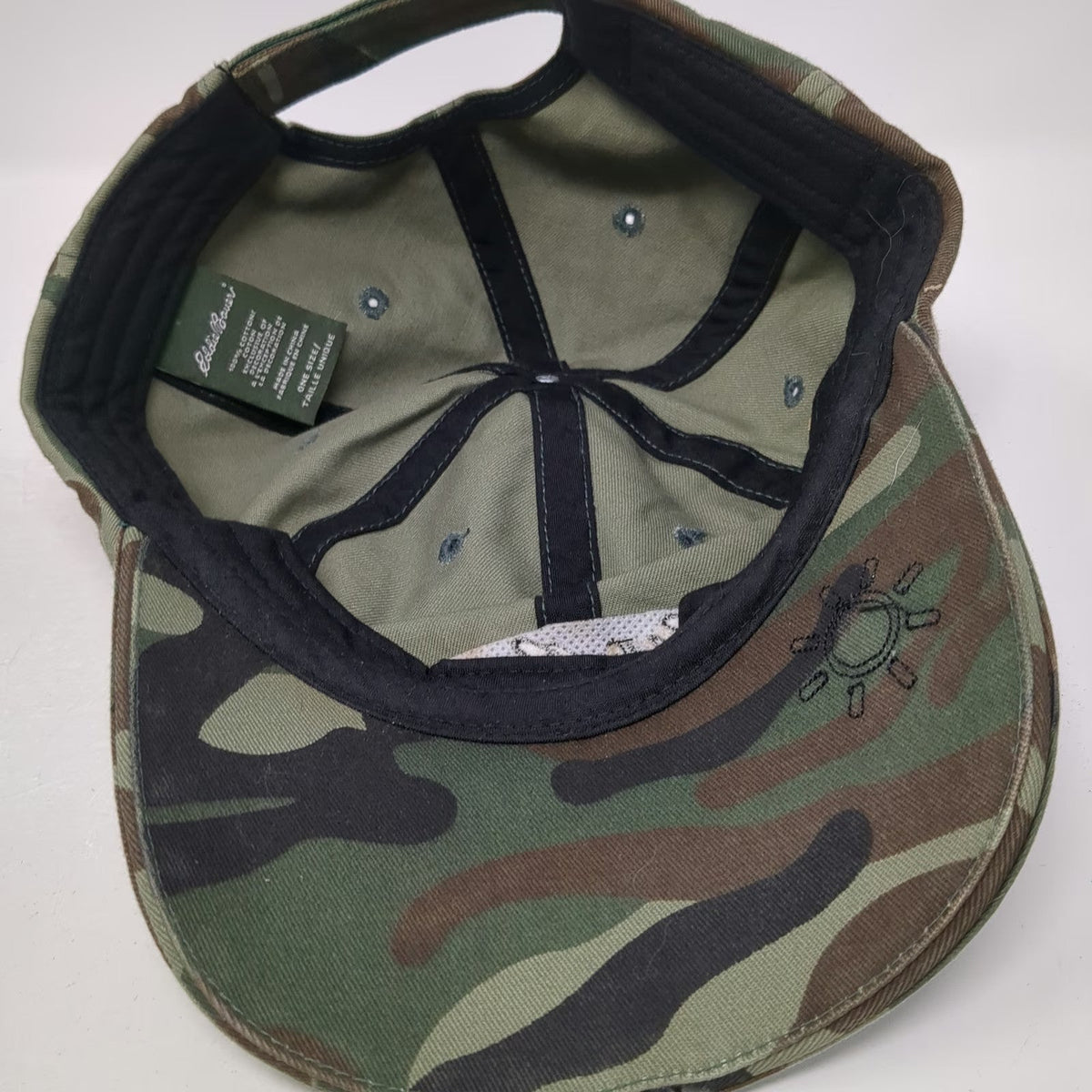 Eddie Bauer Baseball Cap Green One Size Camo Hat LED Lights Brim Work Hunting