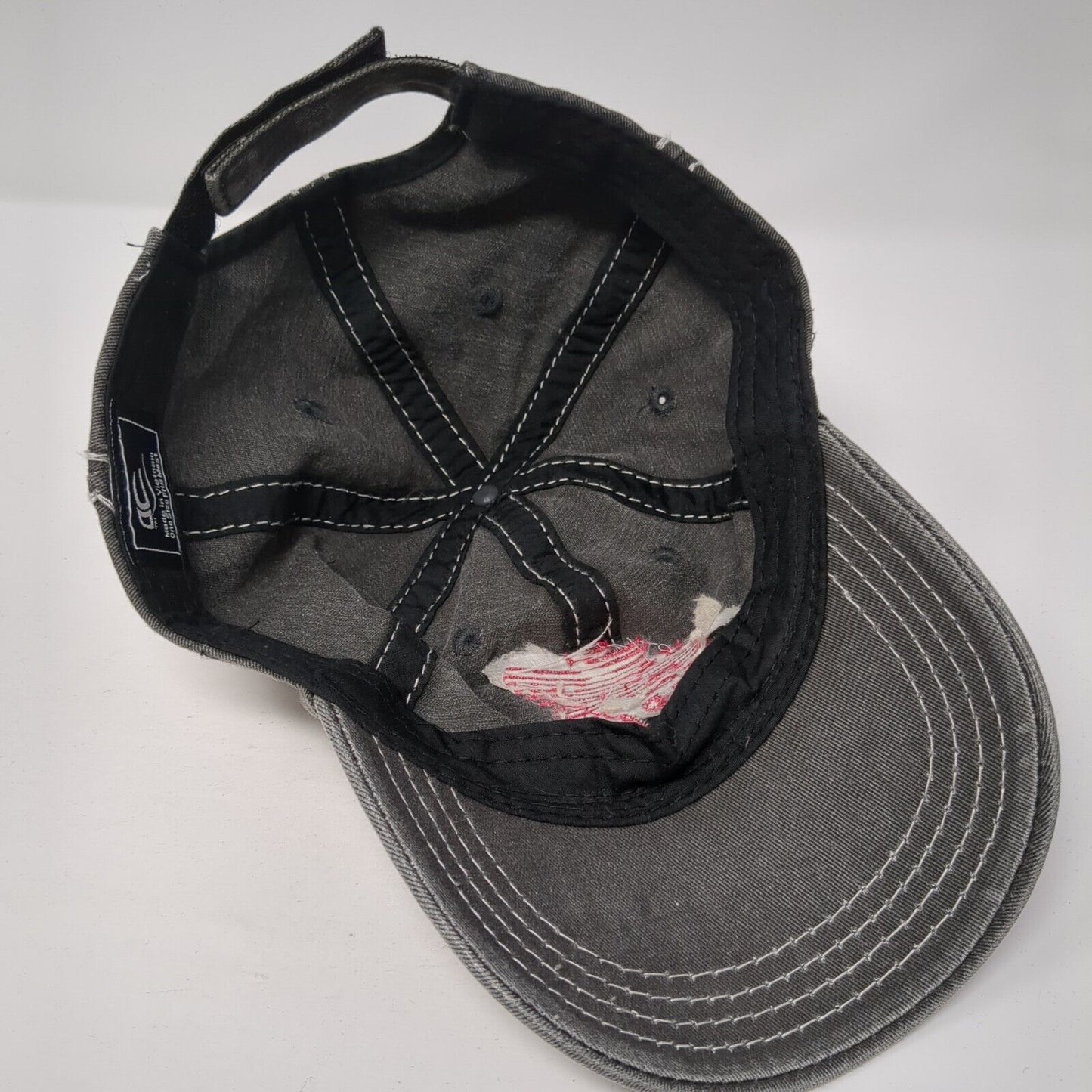 Redpath Strapback Hat Gray One Size Adjustable Embroidered Outdoor Cap