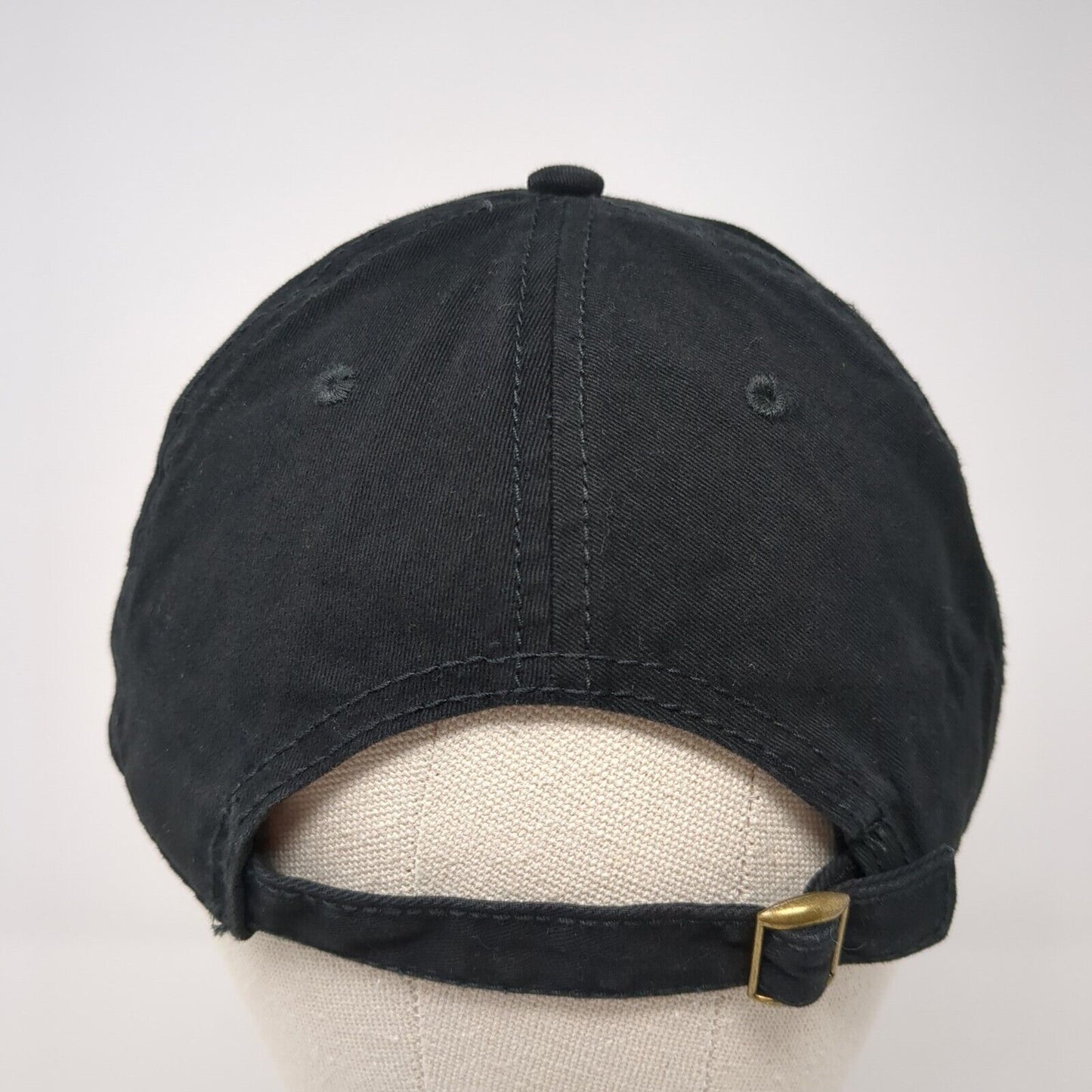 Unbranded Slideback Hat Black Soot 6 Panel Vent Holes Blank Outdoor