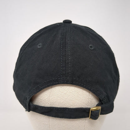 Unbranded Slideback Hat Black Soot 6 Panel Vent Holes Blank Outdoor