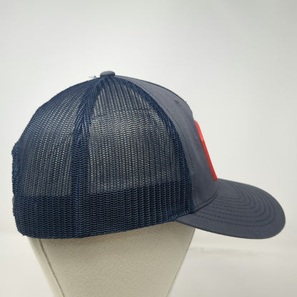 Richardson Trucker Hat Gray Blue One Size Fish Trout Braun Bros Reunion Snapback