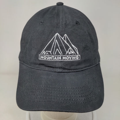 Mountain Moving Slideback Hat Black One Size Embroidered 6 Panel Port & Company