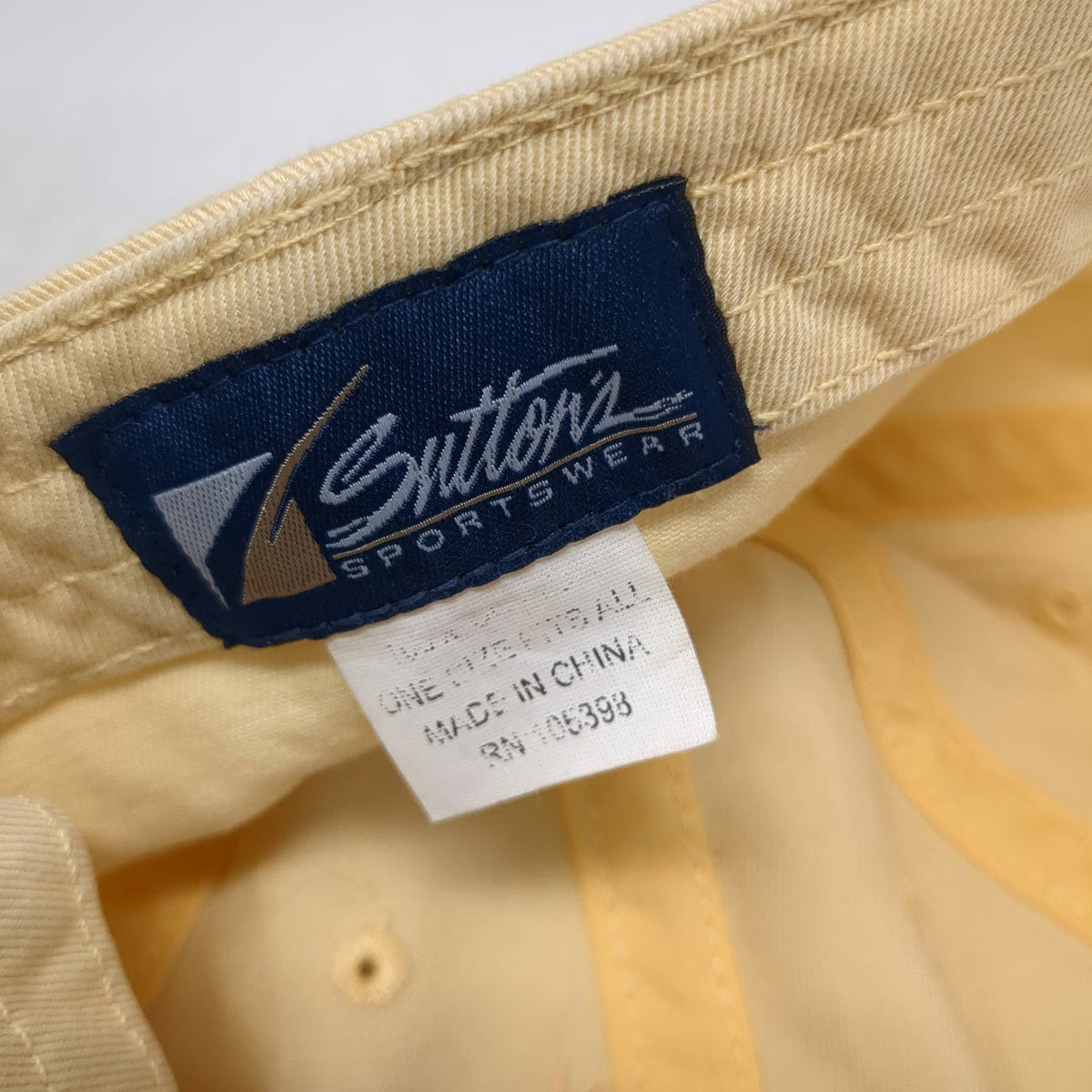Sutton Sportswear Baseball Cap Yellow One Size Alaska Floral Sun Embroidered Hat