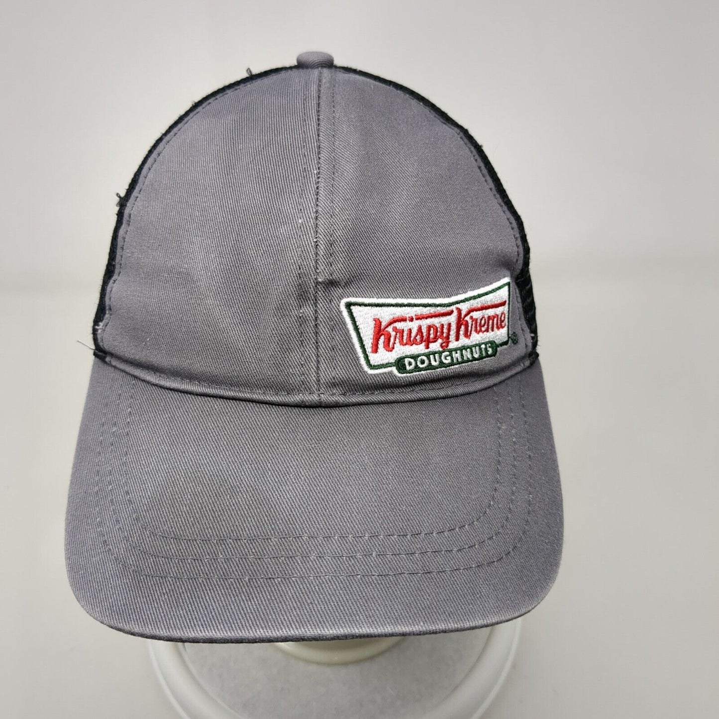 Krispy Kreme Doughnuts Snapback Trucker Hat Gray OSFA Mesh Back