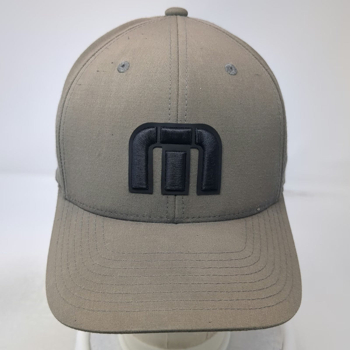 TravisMathew Snapback Hat Brown One Size Flexfit 110 Embossed Logo Golf Sport